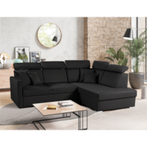 Sedací souprava SLIM Lux XL | 238x180 | PRAVÁ | rozkládací + úložný prostor | 23 černá