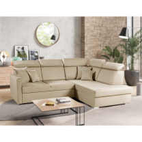 Sedací souprava SLIM Lux XL | 238x180 | PRAVÁ | rozkládací + úložný prostor | 25 světle béžová
