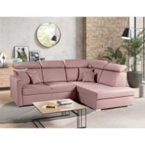 Sedací souprava SLIM Lux XL | 238x180 | PRAVÁ | rozkládací + úložný prostor | 28 starorůžová