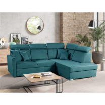 Sedací souprava SLIM Lux XL | 238x180 | PRAVÁ | rozkládací + úložný prostor | 30 tyrkysová