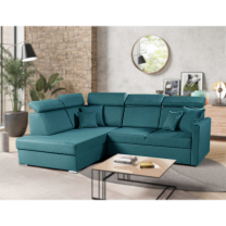 Sedací souprava SLIM Lux XL | 180x238 | LEVÁ | rozkládací + úložný prostor | 30 tyrkysová
