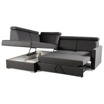 Sedací souprava SLIM Lux XL | 180x238 | LEVÁ | rozkládací + úložný prostor | 32 šedá