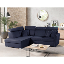 Sedací souprava SLIM Lux XL | 180x238 | LEVÁ | rozkládací + úložný prostor | 34 námořnická modrá