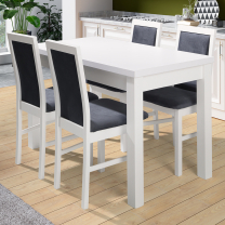 Jídelní set MAX V | rozkládací stůl 120x70 + 4x židle Kos P23 | VÝBĚR BAREV A TKANIN