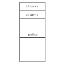 CEZAR b | komoda 8 | 60 cm | bílá