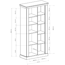Obývací stěna ANTICA L | sestava C + stolek | 306 cm | dub lefkas | POSLEDNÍ KUS