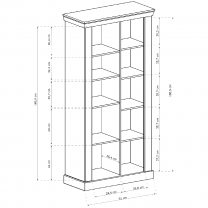 Obývací stěna ANTICA L | sestava D + stolek | 321 cm | dub lefkas | POSLEDNÍ KUSY
