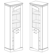 Obývací stěna ANTICA L | sestava F + stolek | 311 cm | dub lefkas | POSLEDNÍ KUS