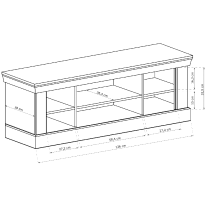 Obývací stěna ANTICA L | sestava G + stolek + komoda | 485 cm | dub lefkas | POSLEDNÍ KUS