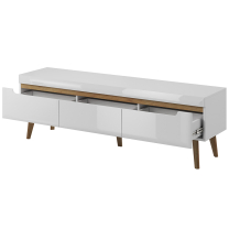Obývací stěna Nordi b | sestava C | bílá lesk | 400 cm
