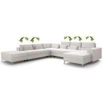 Sedací souprava CHROME NEW | 339x374x185 | rozkládací + úl. prostor | VÝBĚR TKANIN a NOŽIČEK
