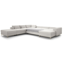 Sedací souprava CHROME NEW | 185x374x339 | rozkládací + úl. prostor | VÝBĚR TKANIN a NOŽIČEK
