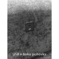 Rozkládací pohovka ORTIS | 212 cm | LEVÁ | EXTRA KVALITA | zabudovaný USB port | VÝBĚR TKANIN