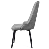 Jídelní židle LORA | 57 cm | černé kovové nožičky | VÝBĚR TKANIN
