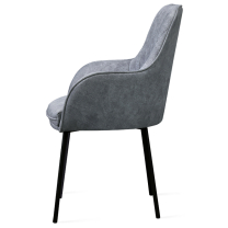 Jídelní židle ROLF | 63 cm | černé kovové nožičky | VÝBĚR TKANIN