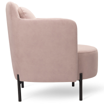 Křeslo GLAM | 76 cm | vysoký sed | černé nožičky | VÝBĚR TKANIN