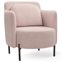 Křeslo GLAM | 76 cm | vysoký sed | černé nožičky | VÝBĚR TKANIN