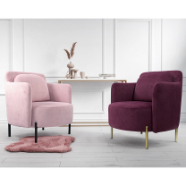 Křeslo GLAM | 76 cm | vysoký sed | zlaté nožičky | VÝBĚR TKANIN