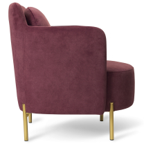 Křeslo GLAM | 76 cm | vysoký sed | zlaté nožičky | VÝBĚR TKANIN
