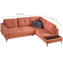 Sedací souprava COSTA  | 280x214 | rozkládací + úložný prostor | VÝBĚR TKANIN a NOŽIČEK