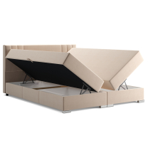 Kontinentální postel dvoulůžko BOXSPRING IDRIS + topper v ceně | 140x200 | VÝBĚR TKANIN