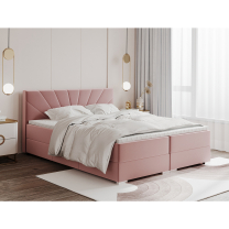 Kontinentální postel dvoulůžko BOXSPRING MILTO + topper v ceně | 140x200 | VÝBĚR TKANIN