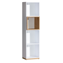 Regál EVADO E8 | 41 cm | bílá/ořech | POSLEDNÍ KUS