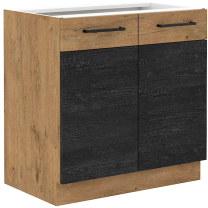 VIGO d | dolní skříňka 80D 2F s policí | 80 cm | lancelot/dark wood
