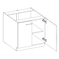 VIGO d | dolní skříňka 80D 2F s policí | 80 cm | lancelot/dark wood