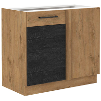 VIGO d | dolní skříňka 105ND 1F rohová s policí | 105x60 cm | lancelot/dark wood | UNI dvířka