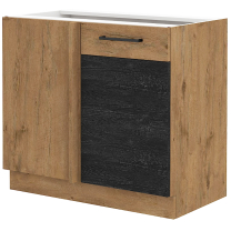 VIGO d | dolní skříňka 105ND 1F rohová s policí | 105x60 cm | lancelot/dark wood | UNI dvířka