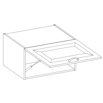 VIGO d | horní skříňka 80GU-36 1F výklopná | 80 cm | lancelot/dark wood