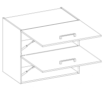 VIGO d | horní skříňka 80GU-72 2F výklopná | 80 cm | lancelot/dark wood