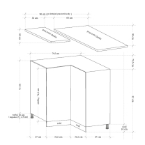 Kuchyňská linka ASPEN b | 300x230 cm | zásuvky METALBOX | SOKL v CENĚ | bílá lesk