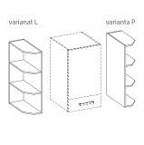 SMART b | horní regál rohový SM-46G | 20 cm | VÝBĚR DEKORU | UNI provedení