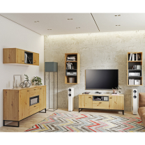 OLIER a | konferenční stolek OL-05 | 120 cm | artisan/černá mat