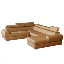 Sedací souprava VENTO U | 235x322x167 | Z PRÁVÉ HOVĚZÍ KŮŽE | s úložným prostorem a rozkladem