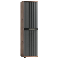 Obývací stěna CANDY c | + LED osvětlení | 299 cm | carpenter/šedá mat/černá lesk