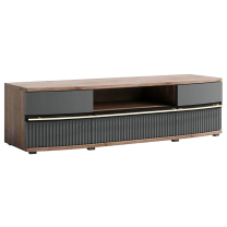 Obývací stěna CANDY c | + LED osvětlení | 299 cm | carpenter/šedá mat/černá lesk