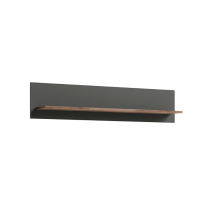 Obývací stěna CANDY c | + LED osvětlení | 299 cm | carpenter/šedá mat/černá lesk