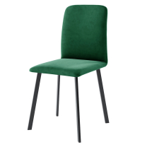 Jídelní židle LUKE | 47 cm | černé kovové nohy | VÝBĚR TKANIN