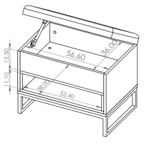 Předsíňová stěna OLIER b | sestava B | 3 díly | bílá/artisan