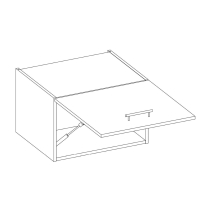 LUNA bb | horní skříňka 50 GU-36 1F výklopná | 50 cm | bílá mat