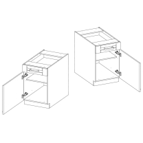 Kuchyňská linka LUNA bb | 250 cm | PREMIUM BOX zásuvka | UNI dvířka | bílá mat