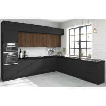 MONZA o | horní skříňka 80 NAGU-36 1F výklopná | 80 cm | HLUBOKÁ | černá/ořech okapi