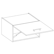 MONZA o | horní skříňka 60 GU-36 1F výklopná | 60 cm | černá/ořech okapi