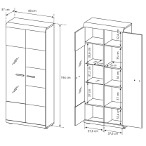 Obývací stěna LINK s | 4 díly | 298 cm | sonoma | VÝPRODEJ Z PRODEJNY | POUZE OSOBNÍ ODBĚR