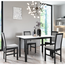 Jídelní set FOBOS | rozkládací stůl 125x80 + 4x židle KOS P23 | VÝBĚR BAREV a TKANIN