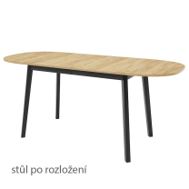 Jídelní set KLEBO | rozkládací stůl 150x80 + 4x židle KOS P23 | VÝBĚR BAREV a TKANIN