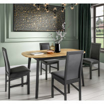 Jídelní set KLEBO | rozkládací stůl 150x80 + 4x židle KOS P23 | VÝBĚR BAREV a TKANIN
